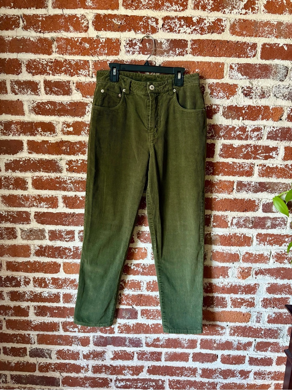 Vintage Express Bleus Green Mid Rise Corduroy Pants